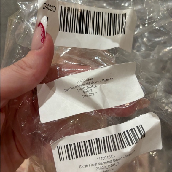 NWT La Femme Blush Floral Mermaid Gown 24020 - Picture 2 of 3